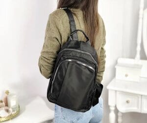 Rucsac negru material textil impermeabil Gomez 